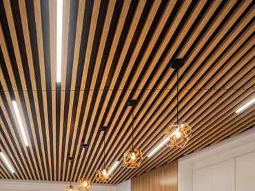 Panels made from natural materials and textures, including timber varieties can be installed to walls and ceilings 