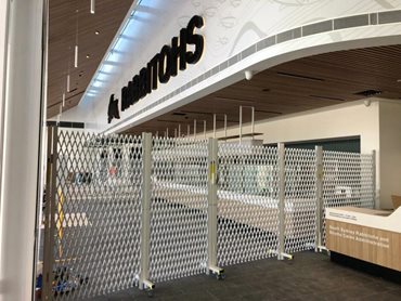 ATDC's expandable barriers do not require any overhead support structure