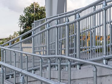 Conectabal commercial balustrades offer robust and stylish protection for various areas within the complex