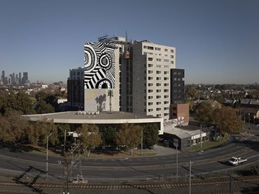 The impressive mural is one of the largest pieces of public art in the City of Yarra