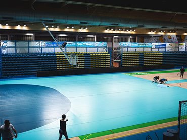 After the CREPS de Strasbourg, the players of Saint-Amand Handball are now benefiting from this top-quality surface