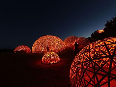 Flow by Cave Urban is one of the largest bamboo structures ever produced in Australia. The immersive installation is inspired by the flow of a river, and spans 600 square metres. 