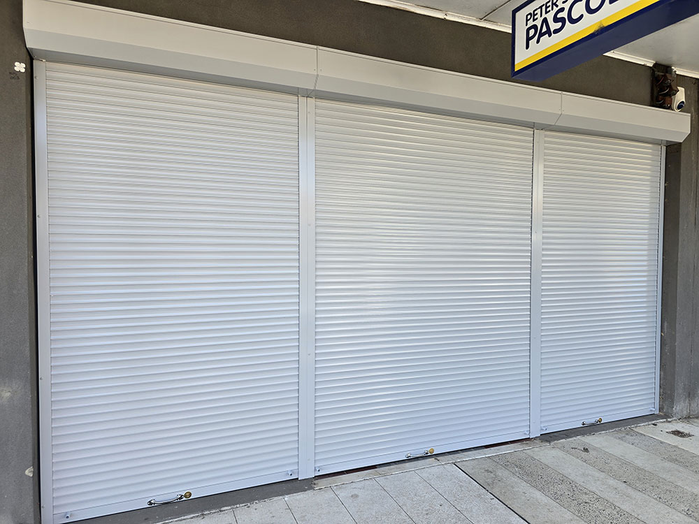 ATDC's roller shutters at the Pascoe Vale pharmacy 