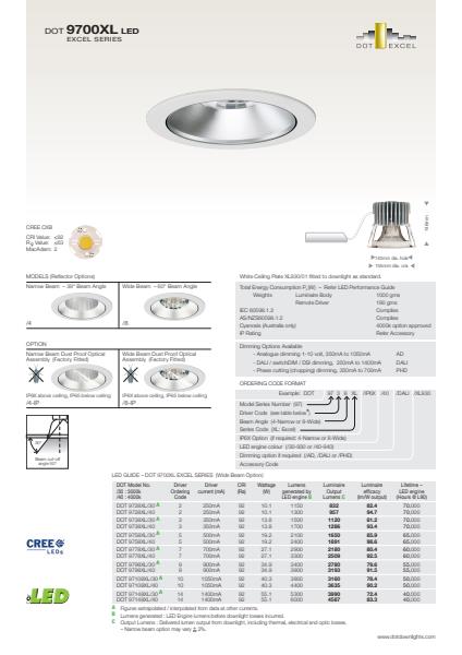 Gerard Lighting DOT 9700XL product brochure