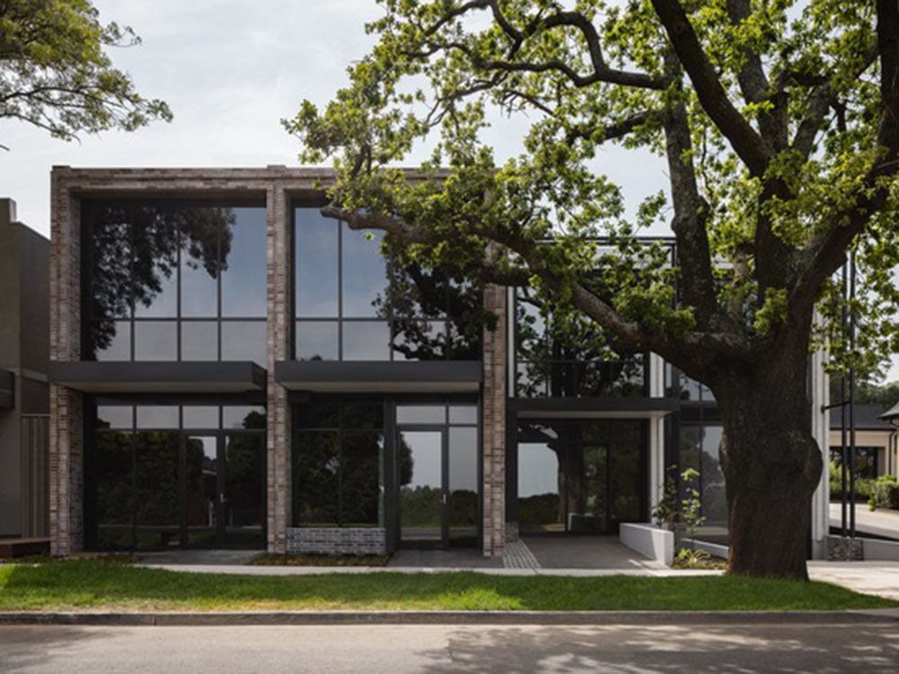 The Oak Berwick  development featuring a brick inlay facade