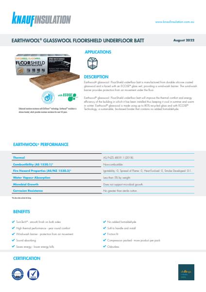 Earthwool® Glasswool Datasheet