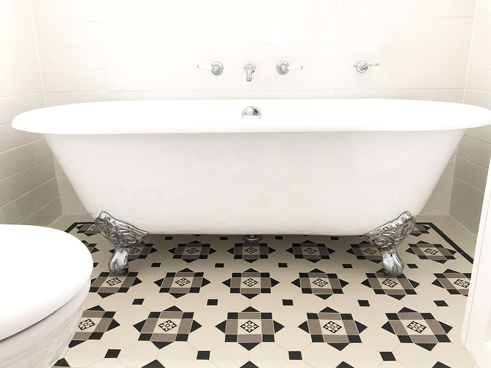 Tessellated tile floors bring timeless style and functionality to your bathroom