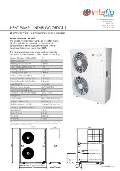 HH2020 Heat Pump Intabloc 25DCT 1