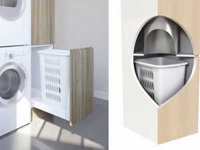 Hideaway Bins&rsquo; new base mount laundry hamper
