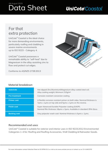 UniCote Coastal Data Sheet