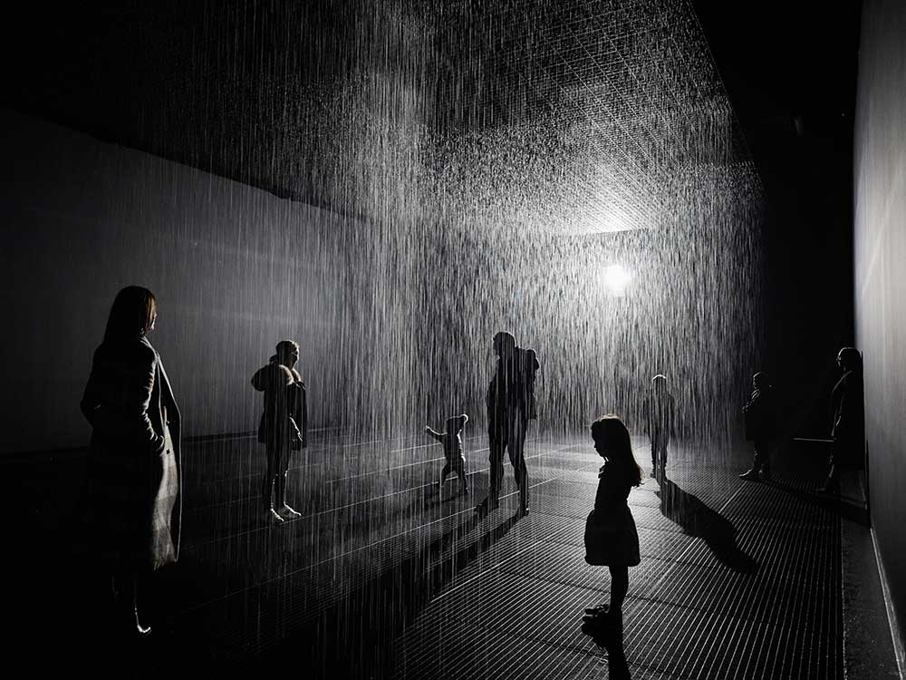 The Rain Room installation