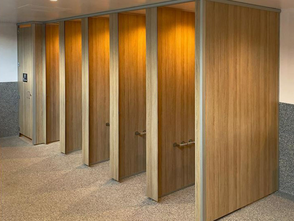 Toilet partitions from the Tranquility Collection were selected for the Koonung Secondary College 