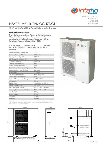 HH2015 Heat Pump Intabloc 17DCT 1