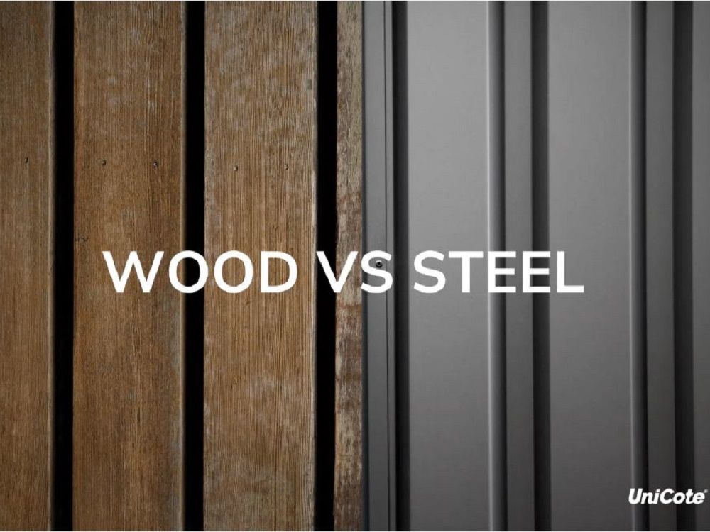 Wood Vs Steel - UniCote LUX wood-textured steel 