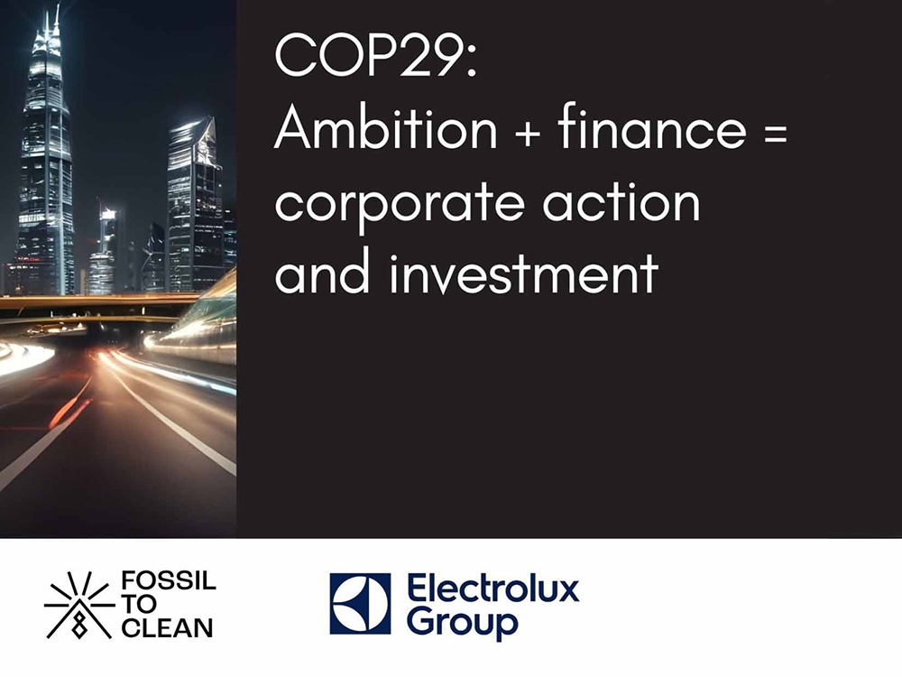 Electrolux Group joins the We Mean Business Coalition at COP29