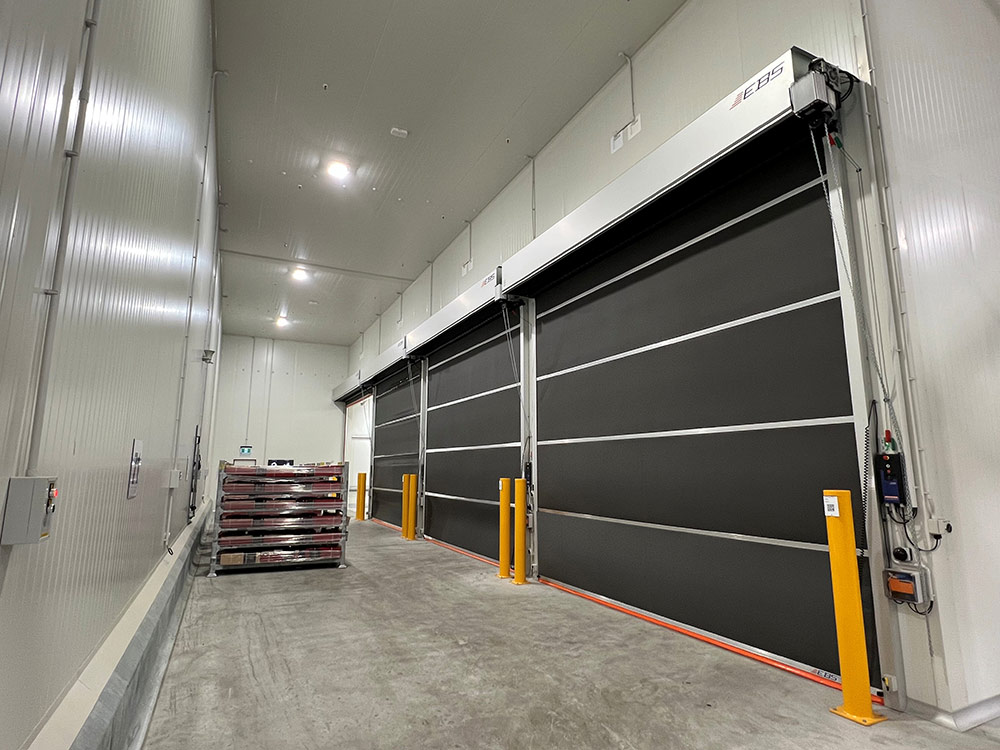 EBS THERMOspeed insulated rapid-roller door at Coolpack Coolstores