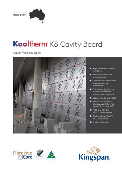 Kooltherm K8 Cavity Board Product Datasheet