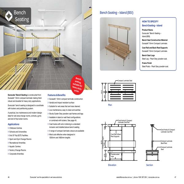 Duracube Bench Seating Flyer