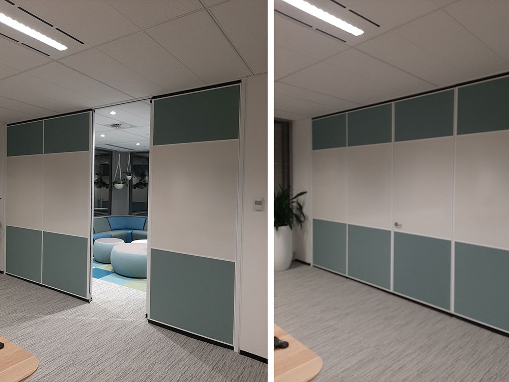 Bildspec’s 100R movable acoustic walls 