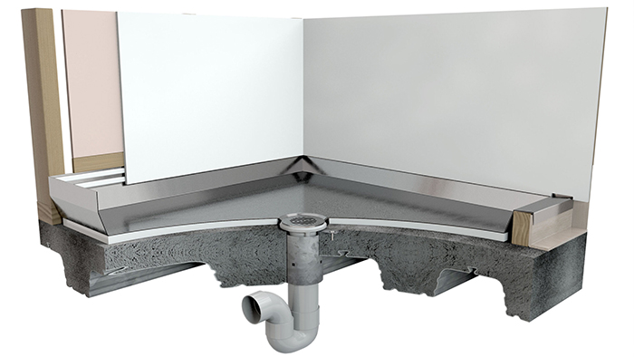 Shower tray with DIFC floor waste