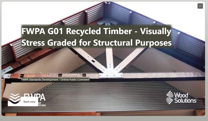 Visually Stress Graded Recycled Timber for Structural Purposes