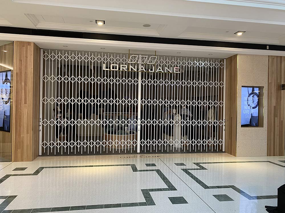ATDC's expandable gate at the Lorna Jane store 