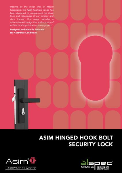 Alspec Asim Hinged Hook Bolt Security Lock