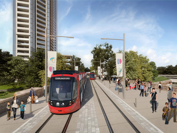 parramatta light rail renders