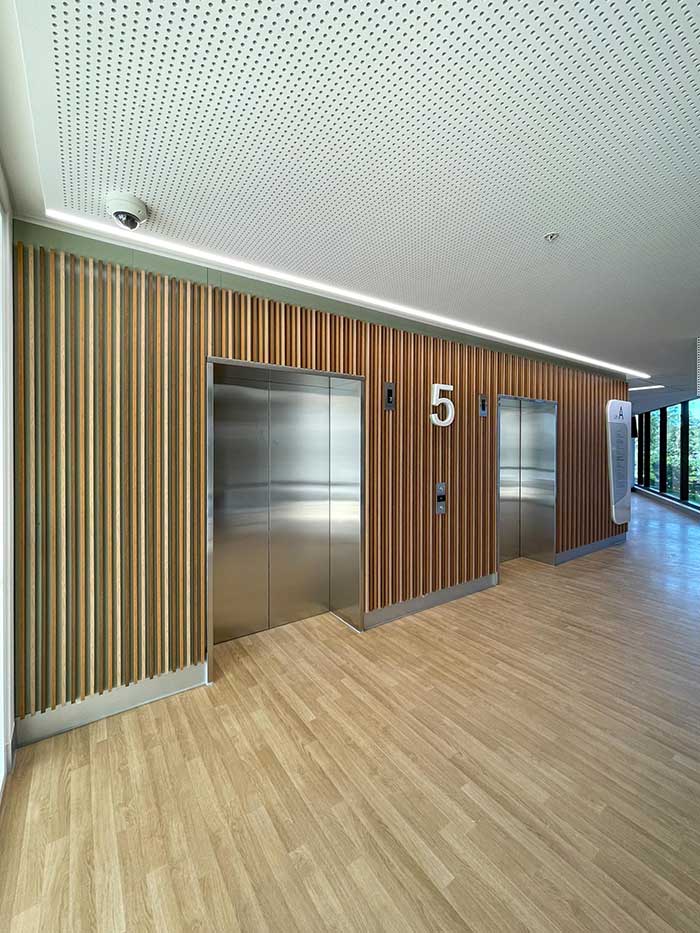 Lift lobby - Campbelltown Hospital SUPASLAT walls