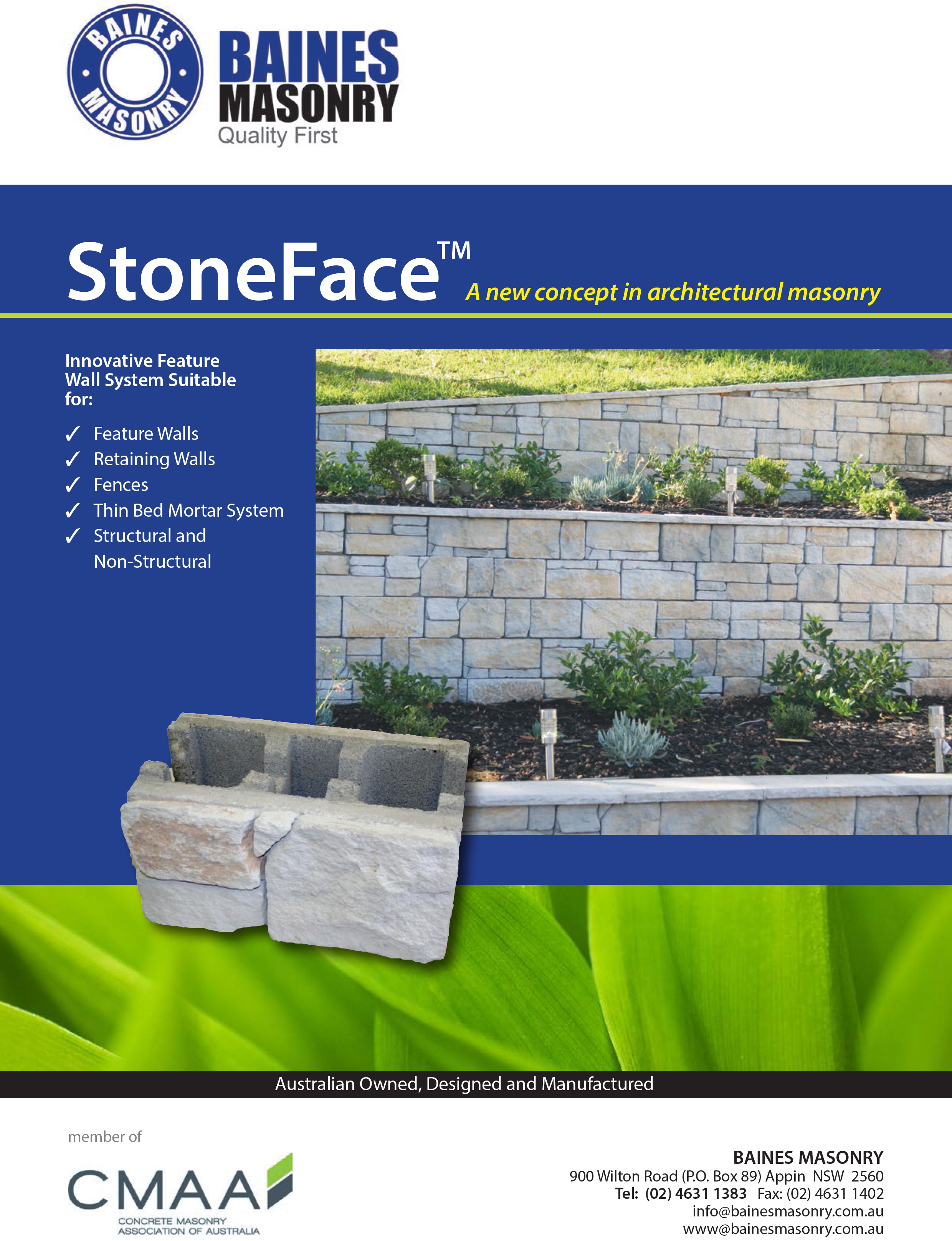 Build a stunning masonry wall with Baines Masonry StoneFace ...