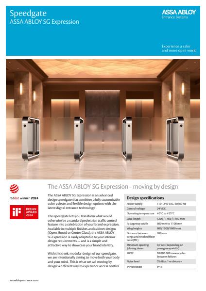 ASSA ABLOY SG Expression: Moving by design