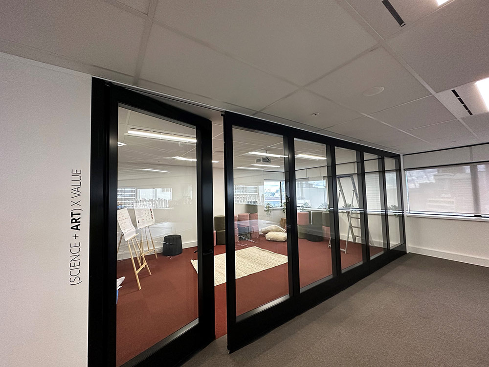 Bildspec installed a Series 100 Konnect double glazed, Rw46-rated operable wall 