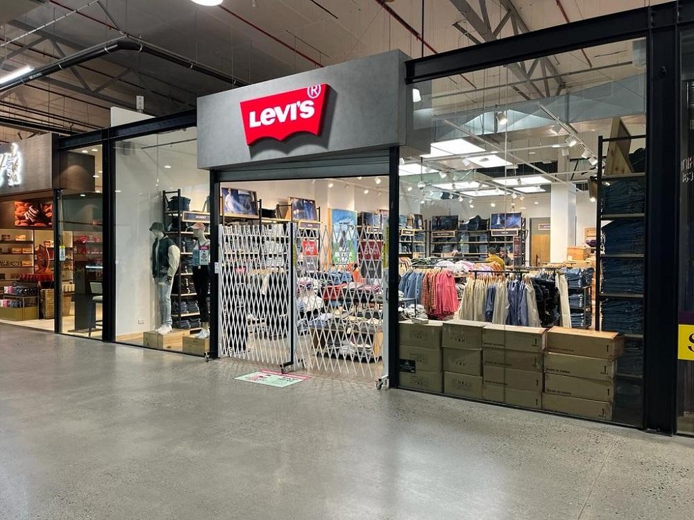 ATDC barriers secure one of the Levi Strauss stores