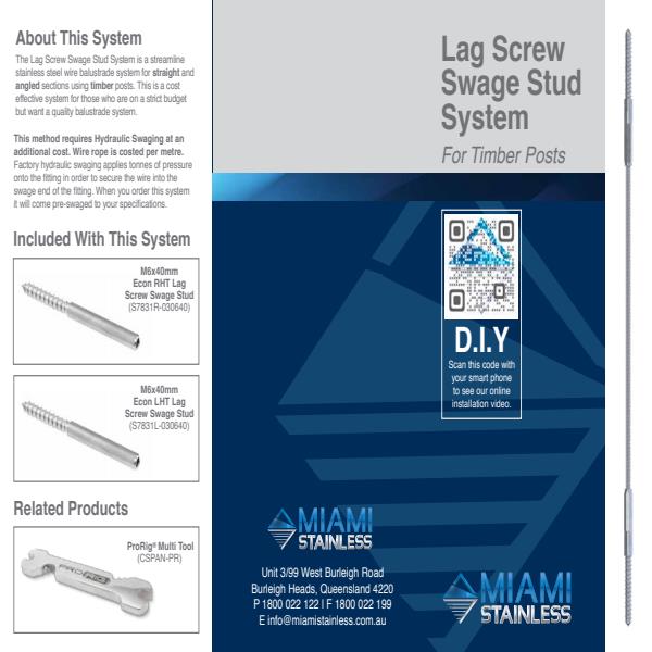 Lag screw swage stud system brochure