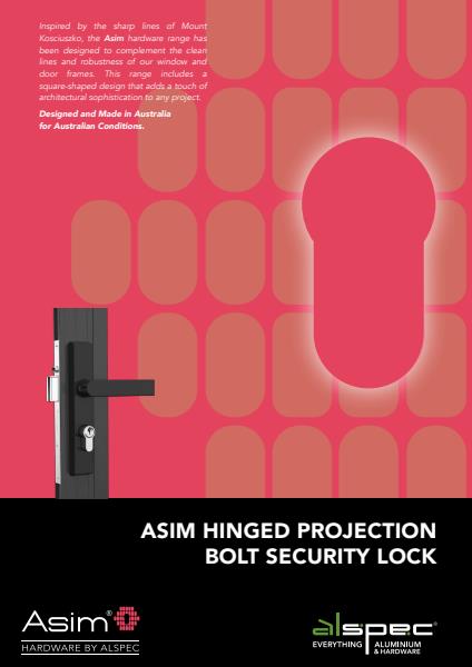 Alspec Asim Hinged Projection Bolt Security Lock