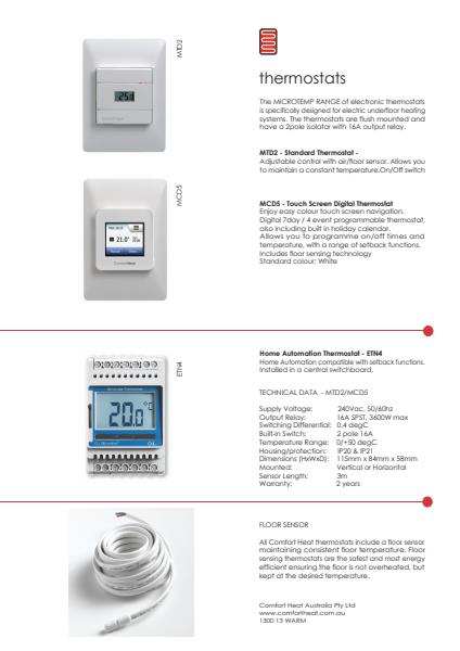 Thermostats Brochure