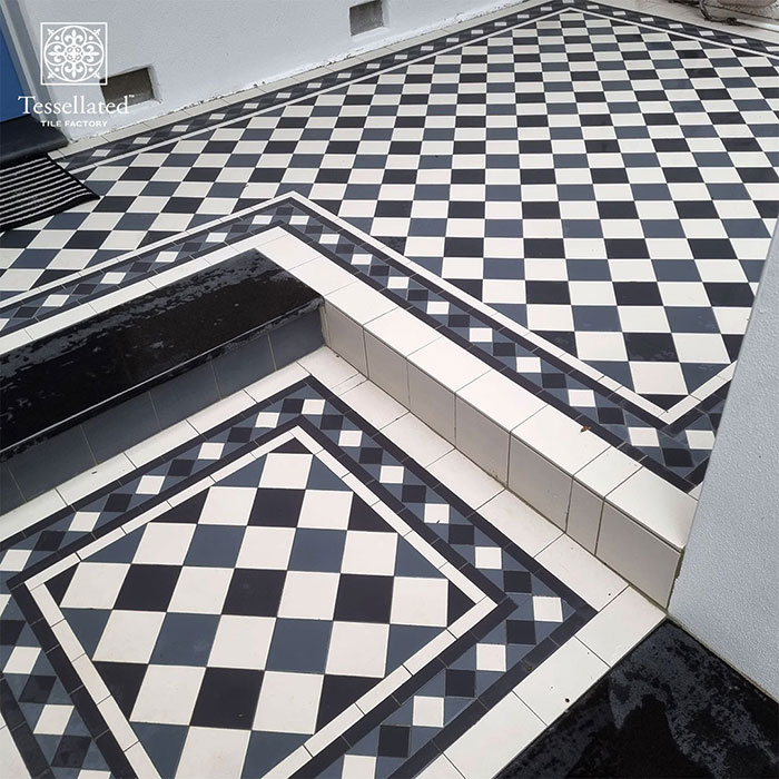 Tessellated tile flooring