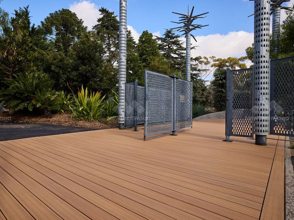 NewTechWood composite decking was chosen for the lookout deck area 