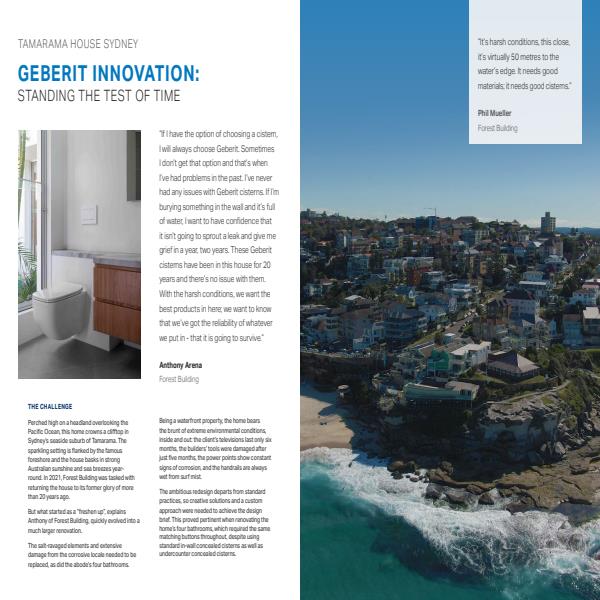 Geberit Case Study Tamarama House