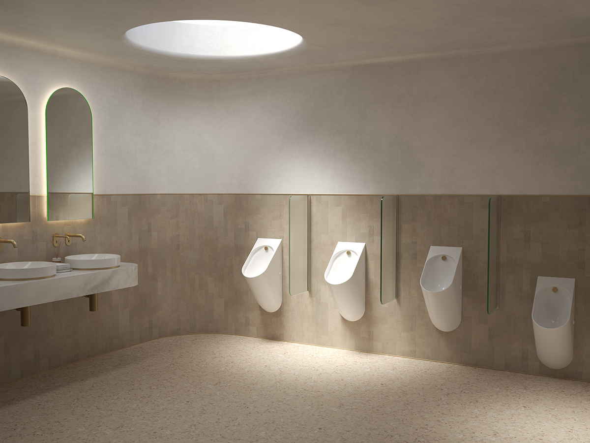 Caroma Cube CleanFlush® Electronic Urinal Hero