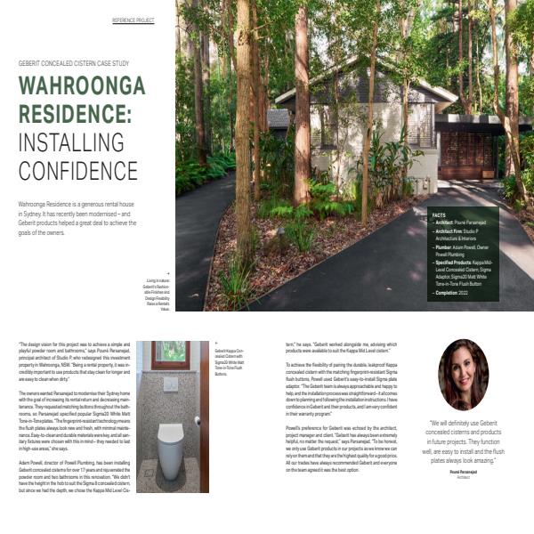 Geberit Case Study Wahroonga Residence