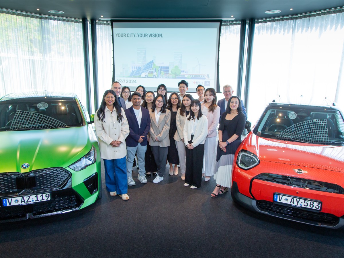 Image: The winners alongside Wolfgang Buechel, CEO of BMW Group Australia/supplied