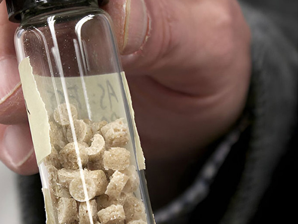 The bioplastic pellets are designed to absorb contaminants in water