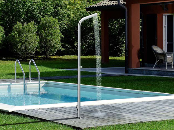 outdoor shower for pool rinse spray design semi enclosed timber privacy screen