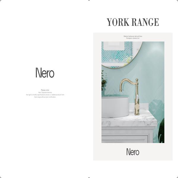 Nero Tapware York Range 2024