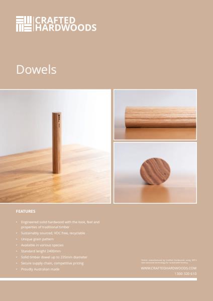 Crafted Hardwoods Dowels