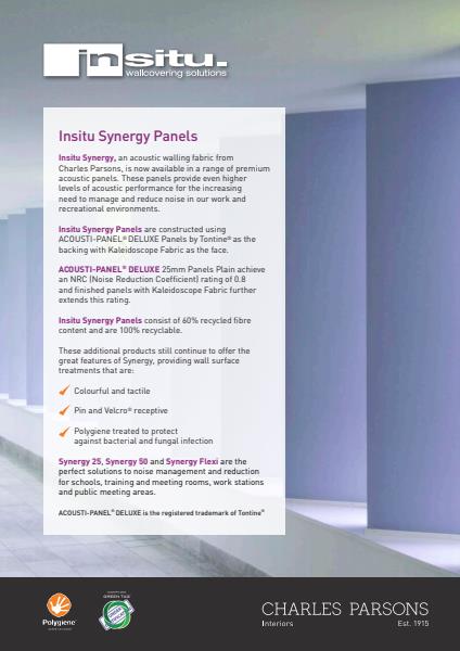 Insitu Synergy Panels Specification Sheet