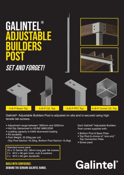 Galintel® Adjustable Builders Posts Flyer