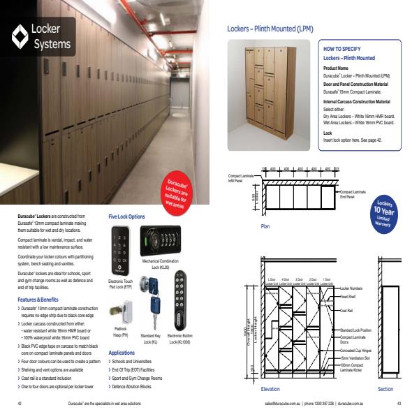 Duracube Locker Systems Flyer